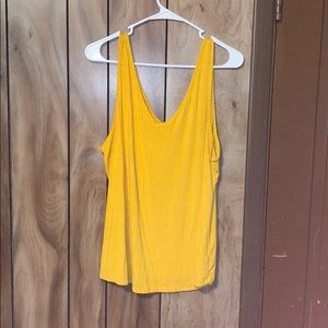 yellow tank top